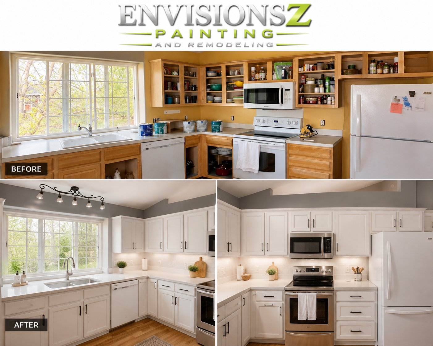 Kitchen Cabinet Before & After